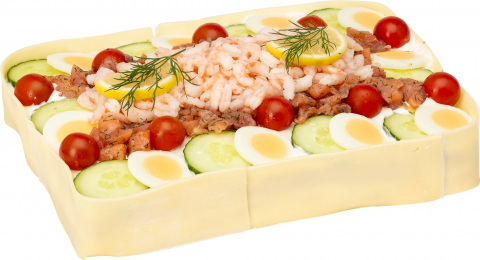Bild på Smörgåstårta lax och räkor 2,1kg