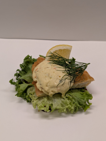 Bild på Smörrebröd med spätta