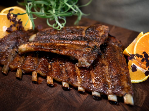Bild på Grillade revben med honungsgrillsås