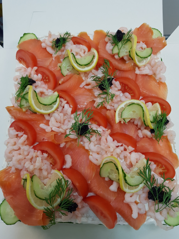 Bild på Smörgåstårta Lax/Räkor