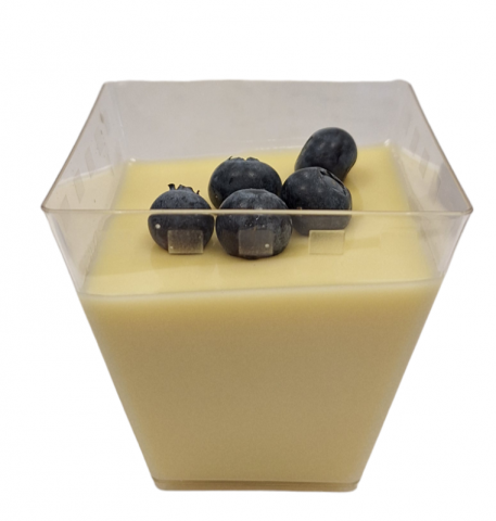Bild på Vitchokladpanacotta med färska blåbär