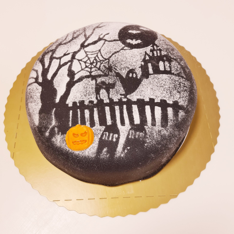 Bild på Halloween prinsesstårta