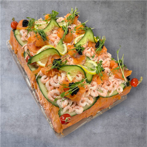 Bild på Smörgåstårta Räk och lax